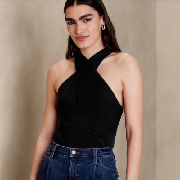 Banana Republic Sweater Cross Front Tank Top - Picture 1 of 5